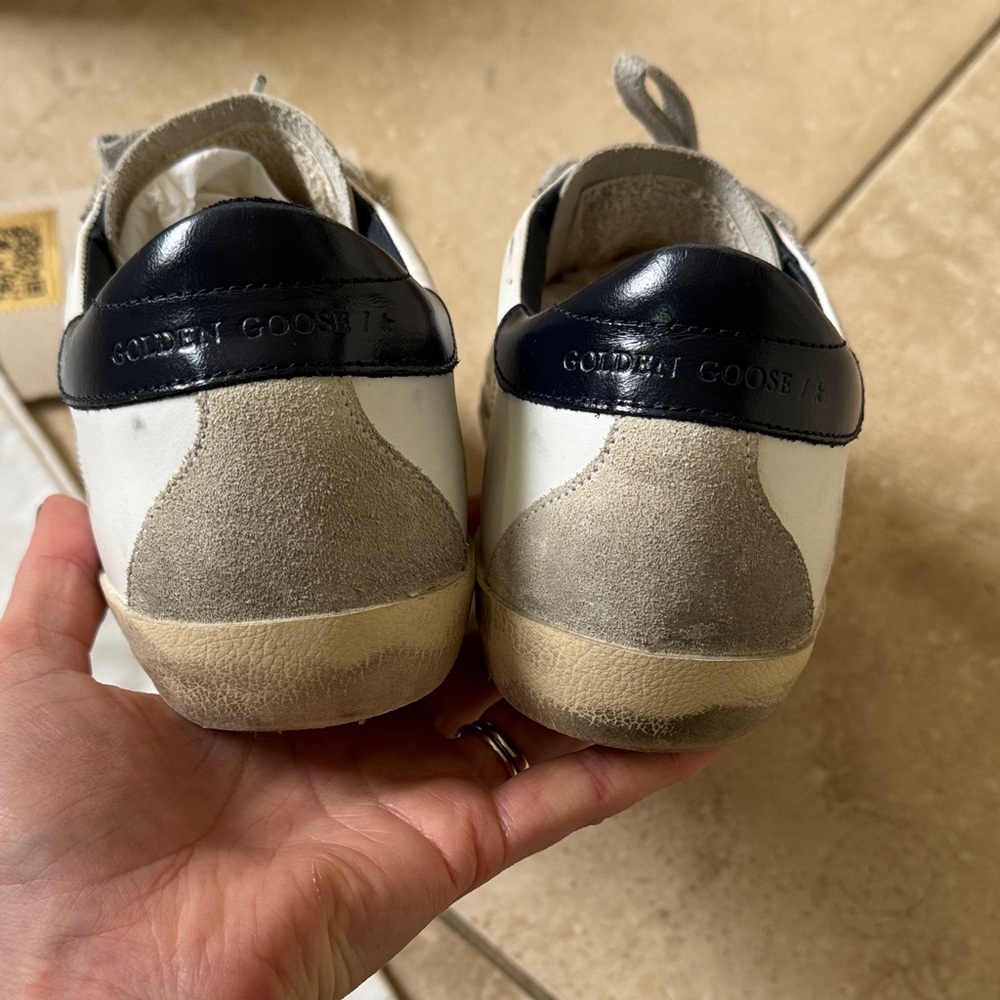 Brand new with box, sz 38 Golden Goose Women’s Sneakers in White, Gray, Blue - Picture 8 of 8